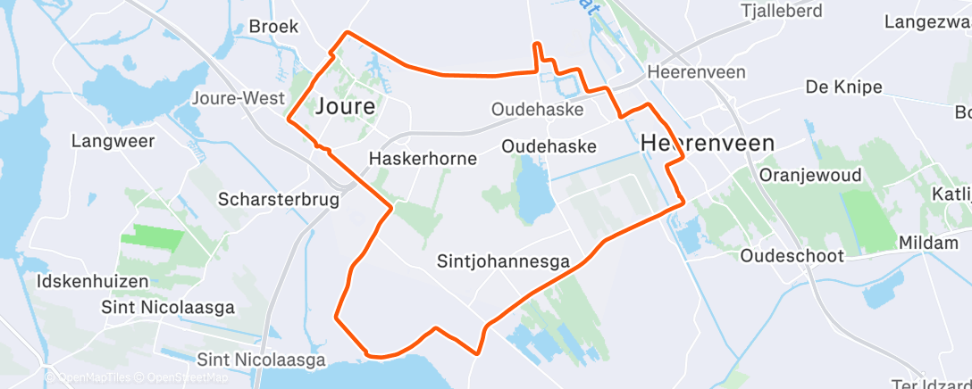 Map of the activity, Afternoon Ride