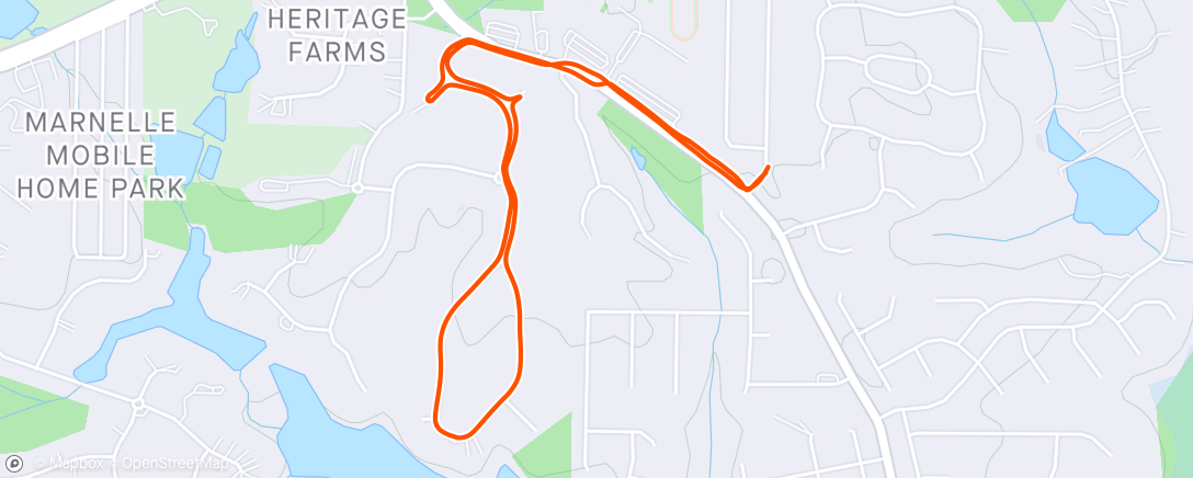 Map of the activity, Easy Morning Run with my senior k9 🏃🏼‍♀️🐕‍🦺🐾