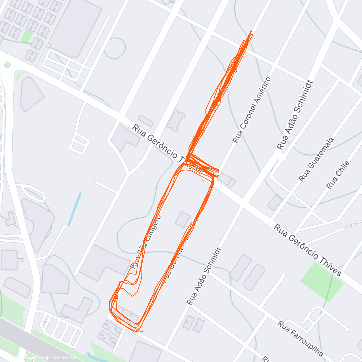 Map of the activity, Treino 8k