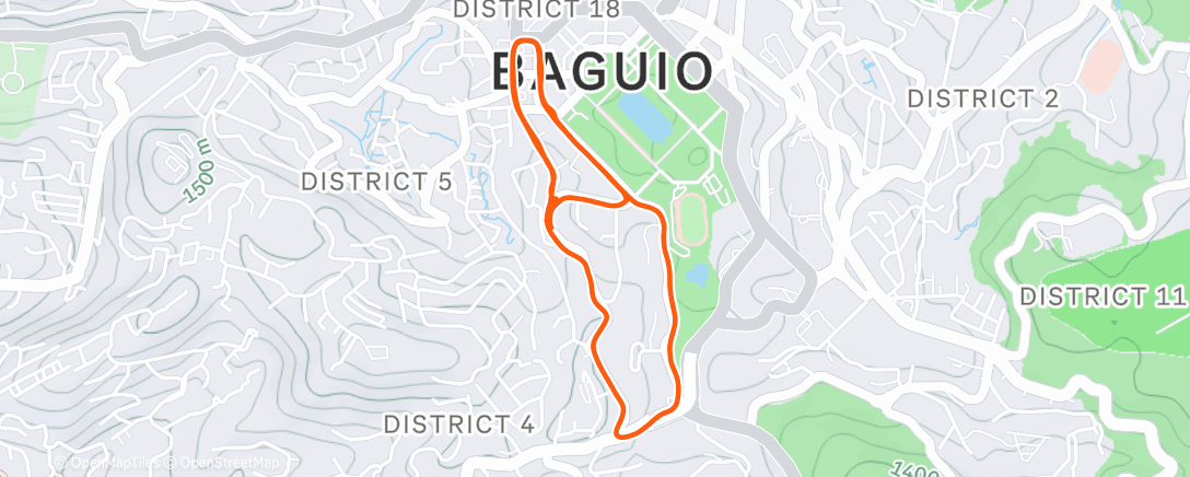 Mappa dell'attività Night Run