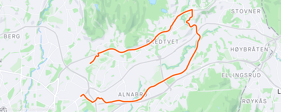 Map of the activity, Evening Gravel Ride