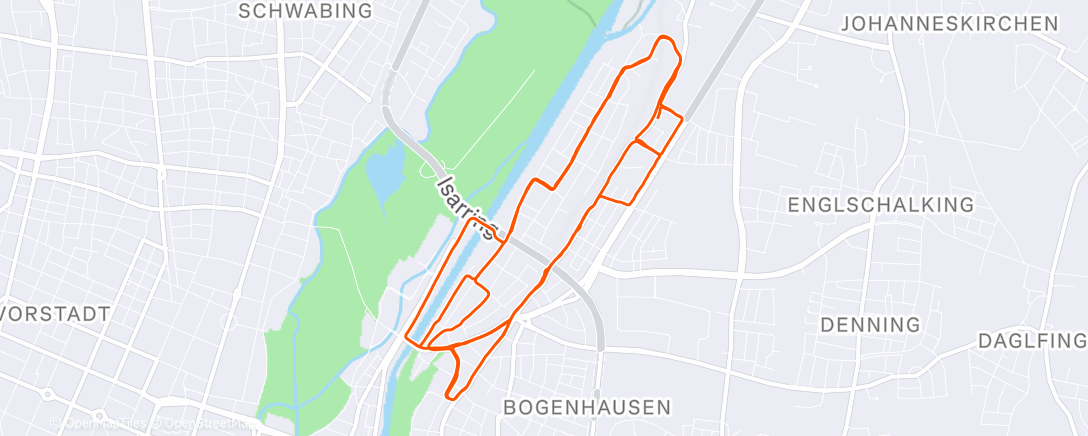 Mapa de la actividad, Lauf am Nachmittag