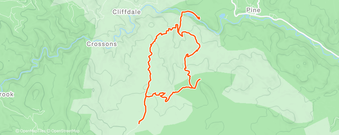 Map of the activity, Afternoon Ride