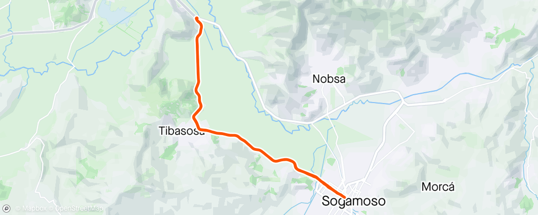 Mapa da atividade, Vuelta en bicicleta de montaña a la tarde