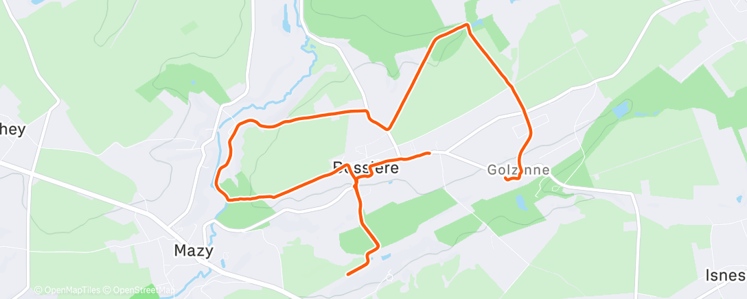 Карта физической активности (Trail dans l'après-midi)