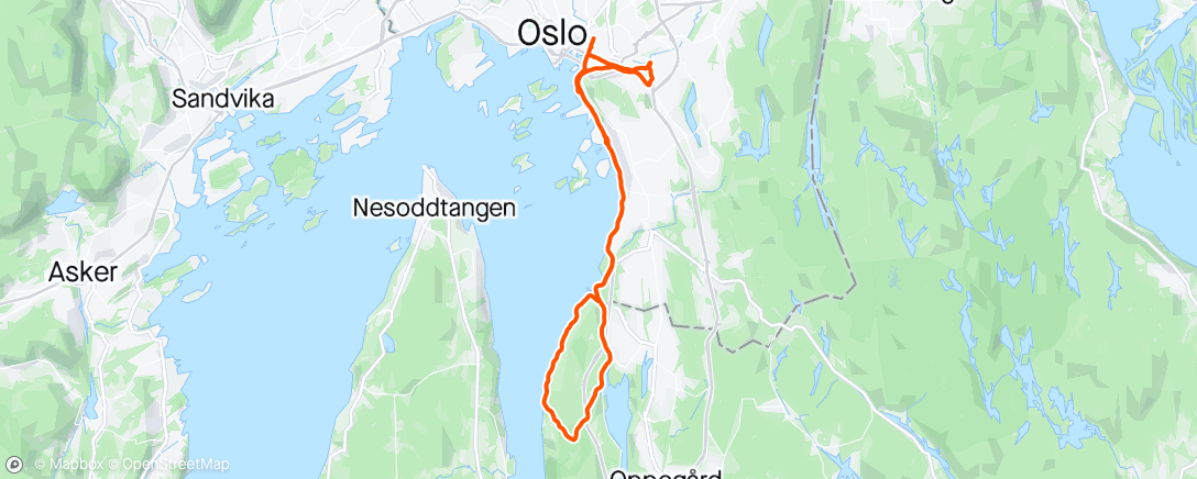 Map of the activity, Svartskog med Sven