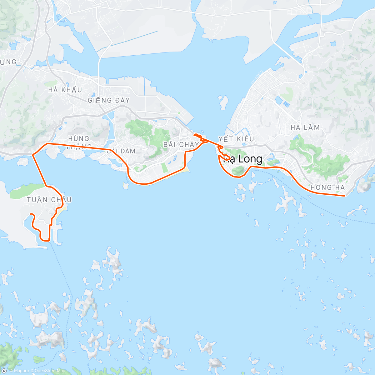 Карта физической активности (ROUVY - Vietnam - the awesome Ha Long Bay)