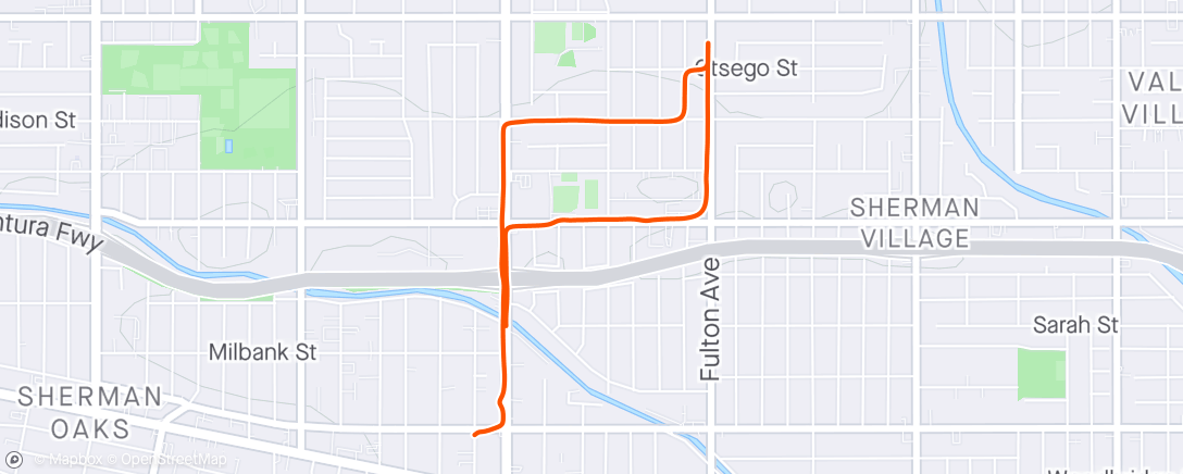 Map of the activity, Morning Run w/ Rhodes