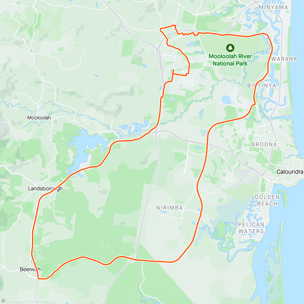 Map of the activity, Anzac day train via Beerwah