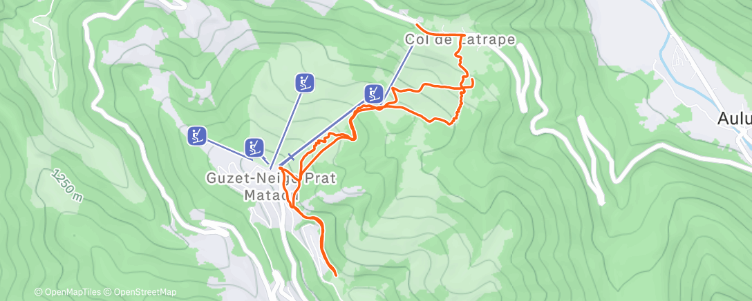 Map of the activity, Afternoon Walk
