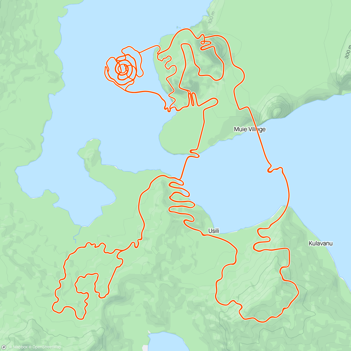 Mapa da atividade, Zwift - The Mega Pretzel in Watopia