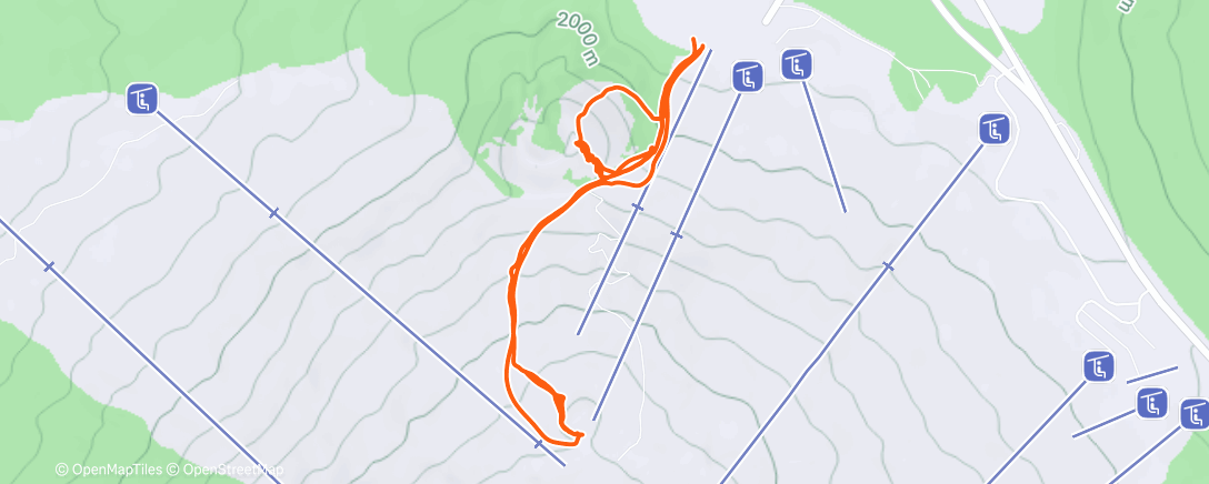 Map of the activity, Lunch Backcountry Ski
