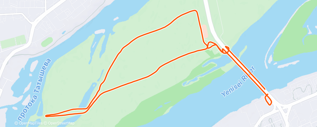 Map of the activity, Вечерний забег