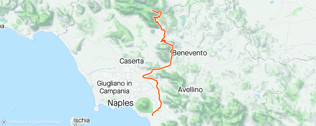 Map of the activity, Giro stage 10