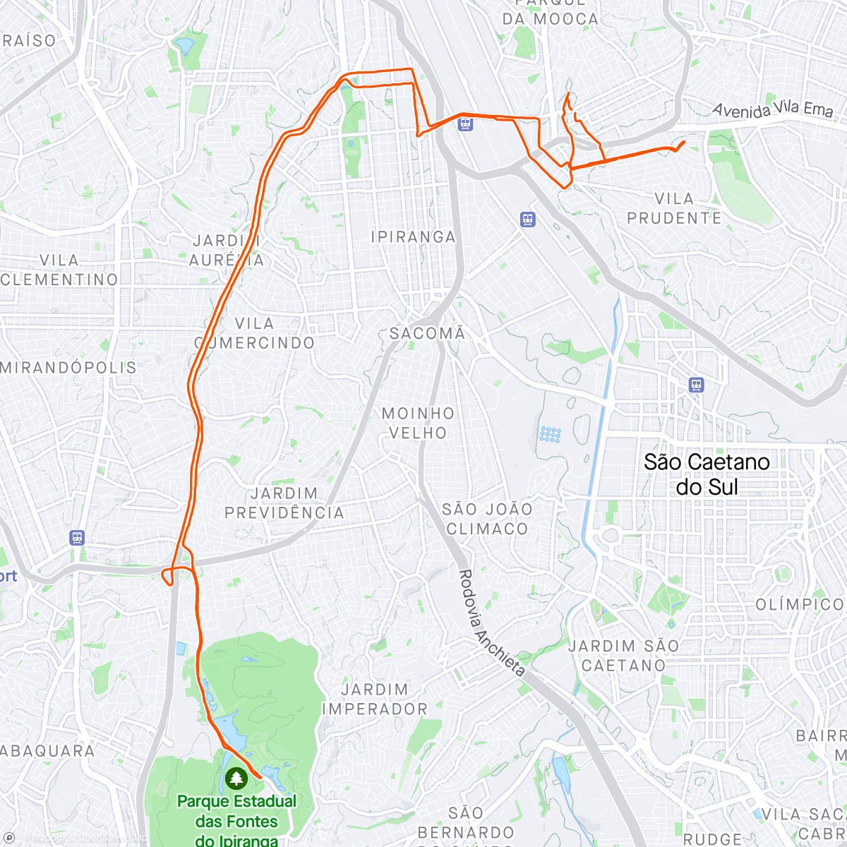 アクティビティ「Primeiro passeio ciclístico do Samuka Bike 🚴🚴🚴👏🙌🙌🙏🙏」の地図