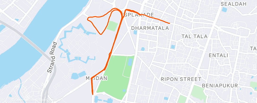 Map of the activity, Morning Run