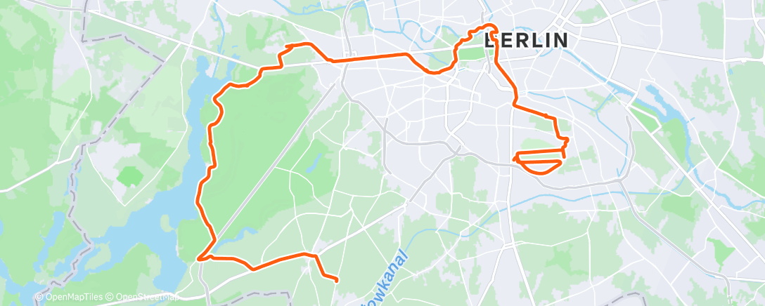 Map of the activity, Berlin Ride
