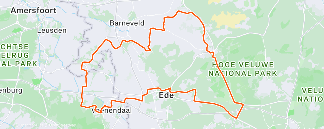 Map of the activity, Afternoon Ride