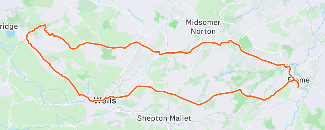 Map of the activity, Headwind home 🥲