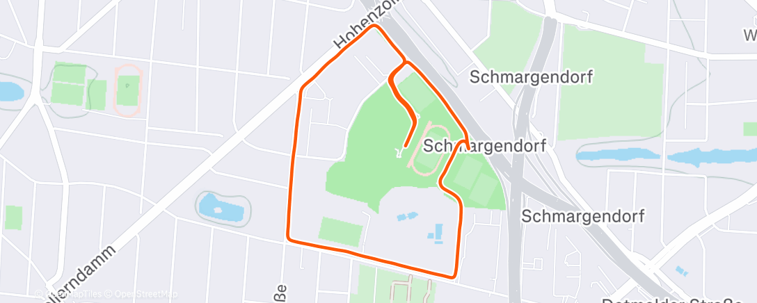 Karte der Aktivität „Warm-up for race-day”