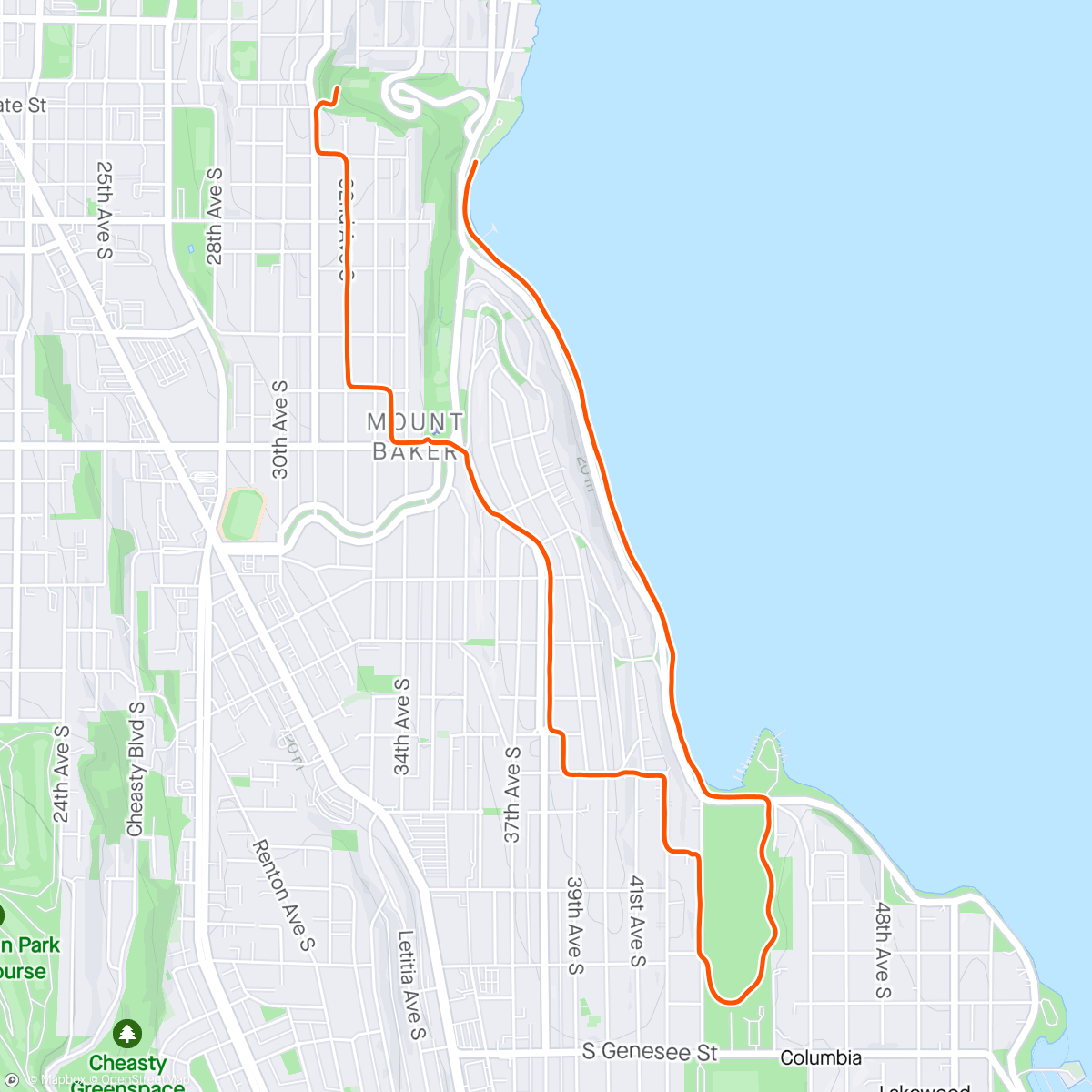 Map of the activity, Genesee Park