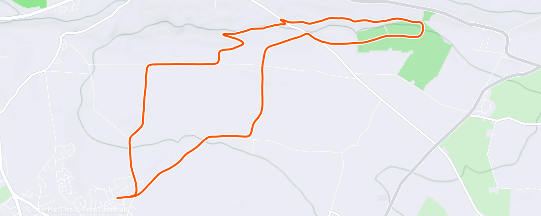 Map of the activity, Chevin Chase with B& G
