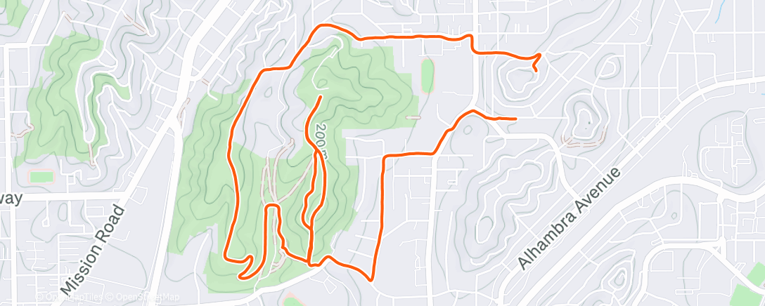Map of the activity, Morning Run