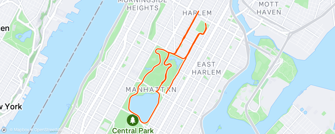 Map of the activity, Morning Run