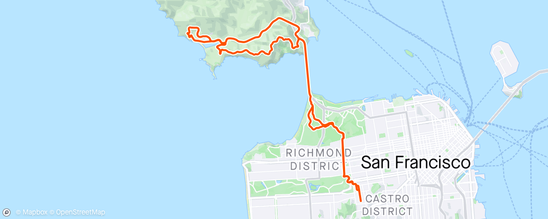 Map of the activity, Warm and not so windy headlands loop