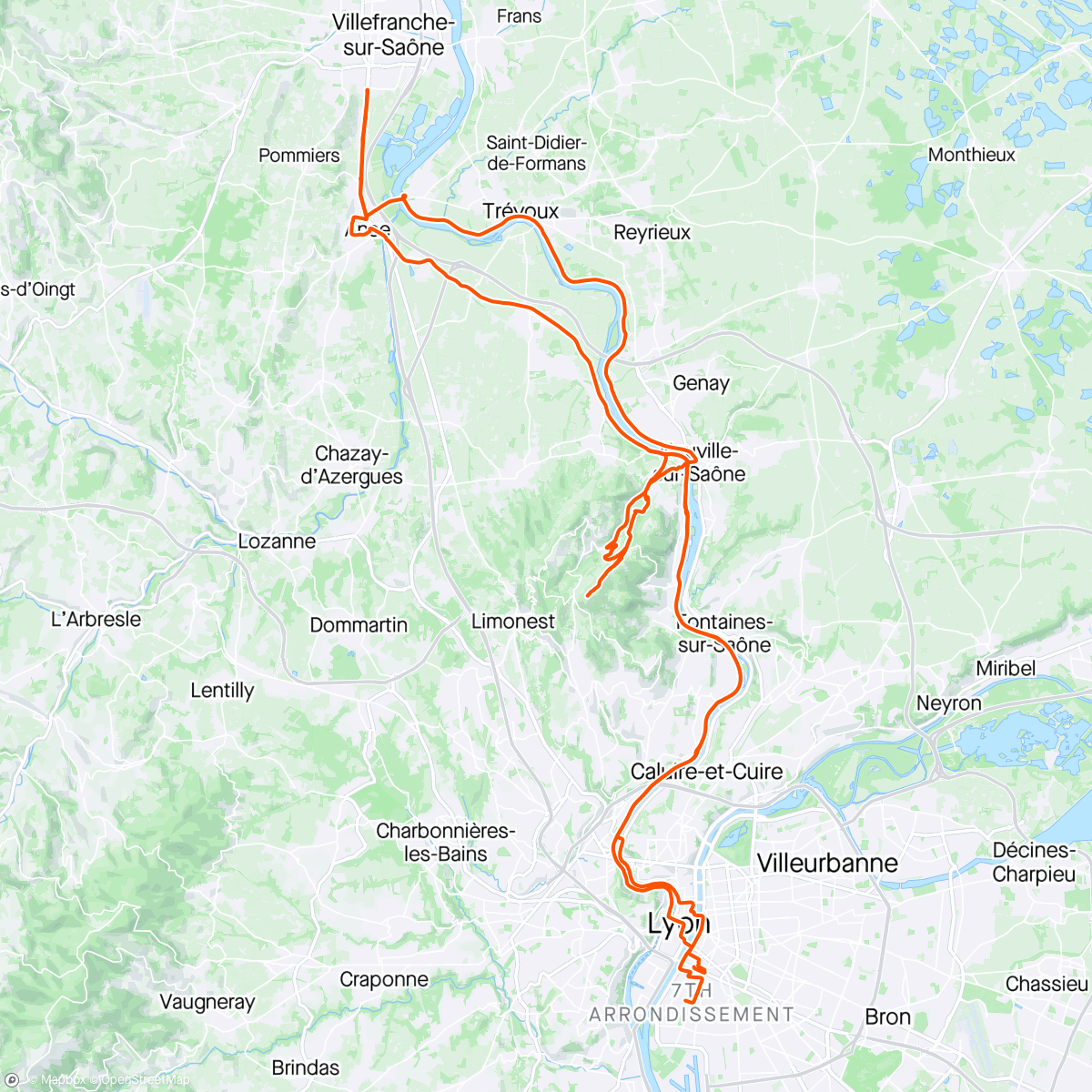 Map of the activity, 19- Mixte Gravel