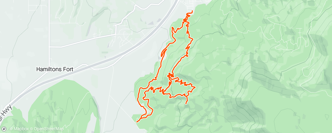 「Night Mountain Bike Ride」活動的地圖