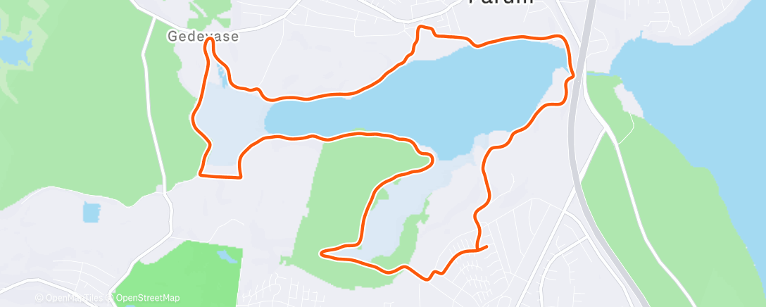 Map of the activity, Very easy lake lap