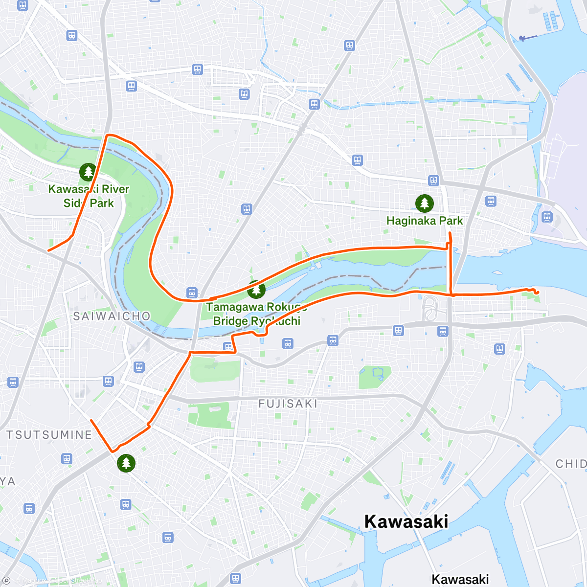 Map of the activity, ランチタイム ライド