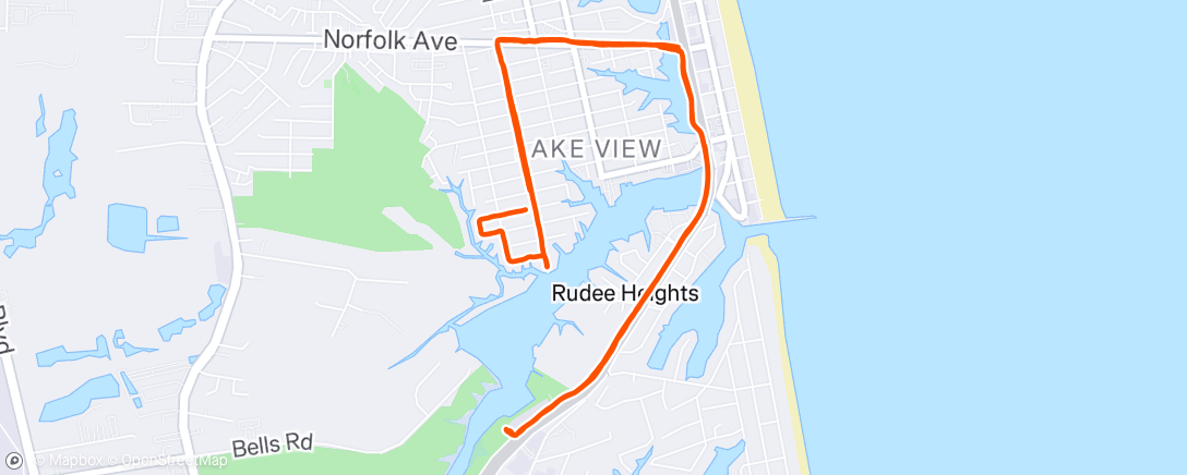 Map of the activity, Post party run