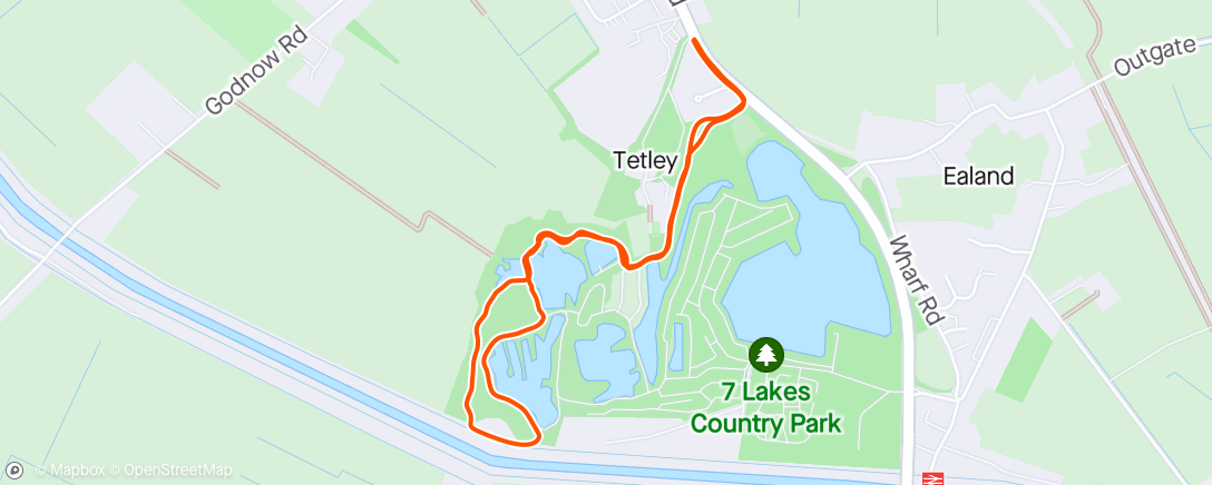 Map of the activity, Morning Walk: Seven Lakes
