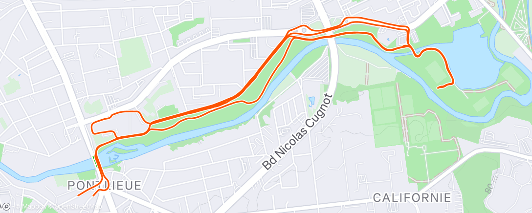 Map of the activity, Gravel en soirée