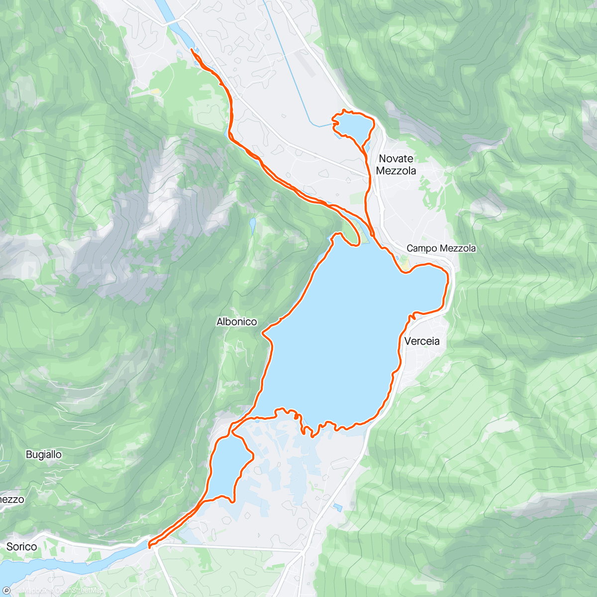Mapa de la actividad, [JP2924] Lago di Mezzola, Lago Pozzo di Riva & Fiume Mera w/ Lennox