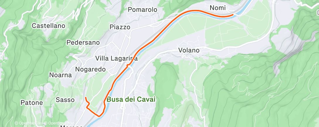 Map of the activity, Corsa mattutina 🎅🏼