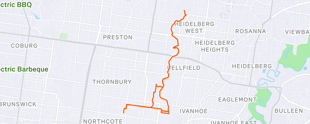 Карта физической активности (Morning Ride)