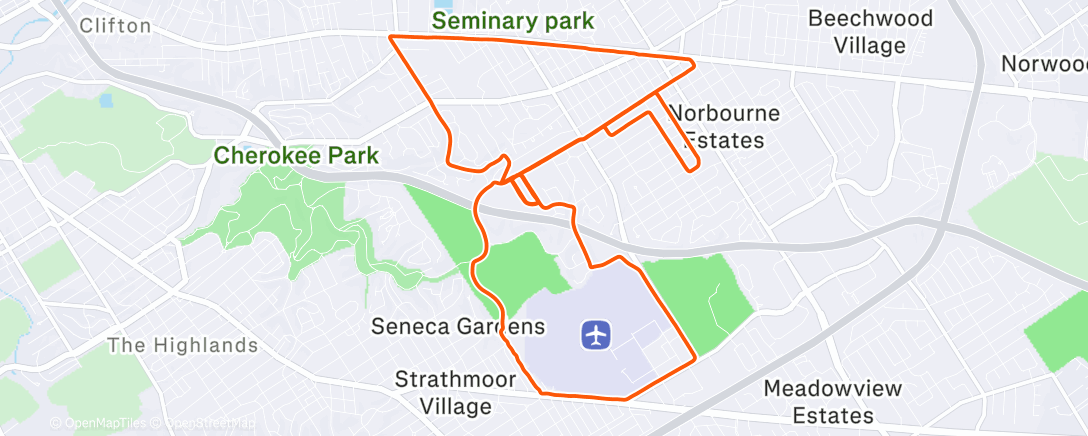 Карта физической активности (Morning Run)