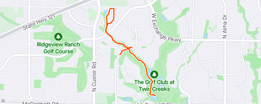 Map of the activity, Morning Run (First time did not stop)