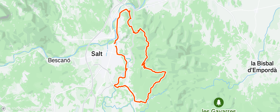 Map of the activity, Sun and gravel w/ my pal Juschka