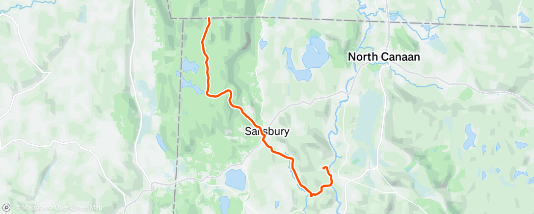 Map of the activity, Mt Riga to the State Line