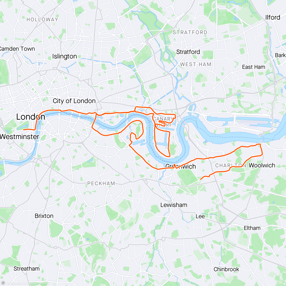 Map of the activity, LMT WK15 - Race Day