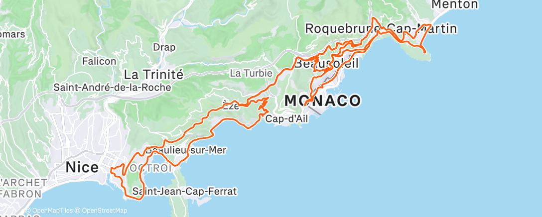 Map of the activity, Morning Ride