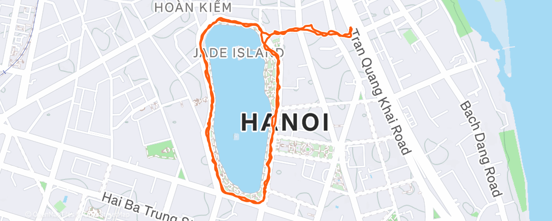 Map of the activity, Morning Run