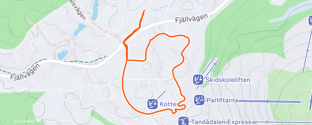 Map of the activity, Lunch Walk