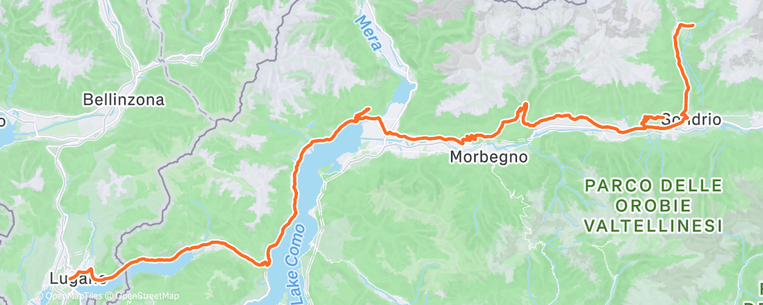 Map of the activity, Bici