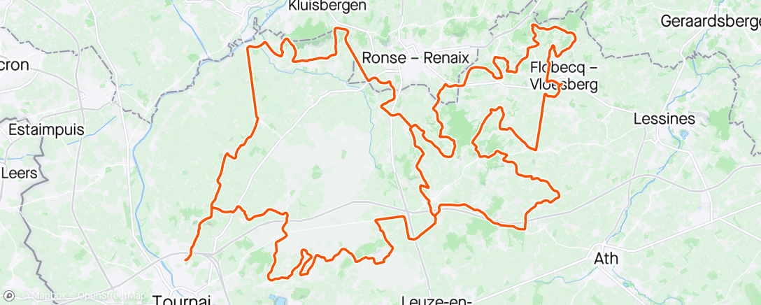 Mapa de la actividad, Tour des Collines