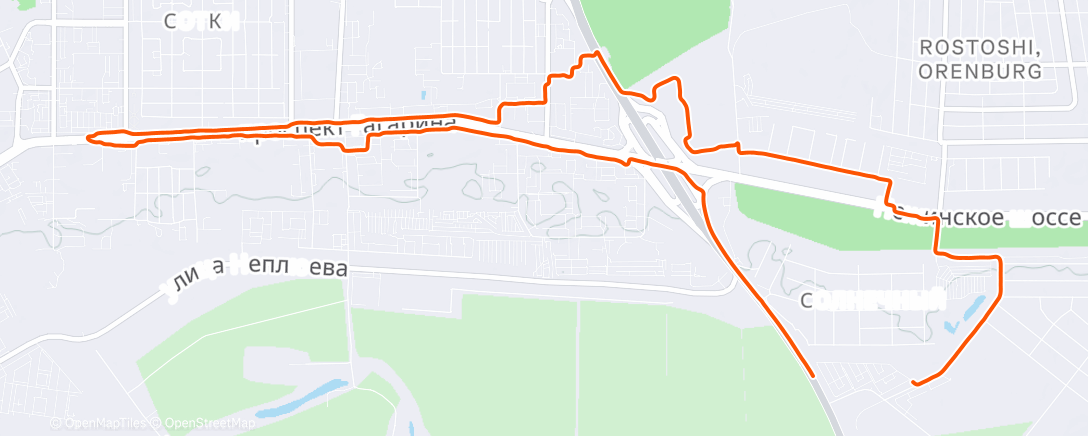 Map of the activity, Lunch Run